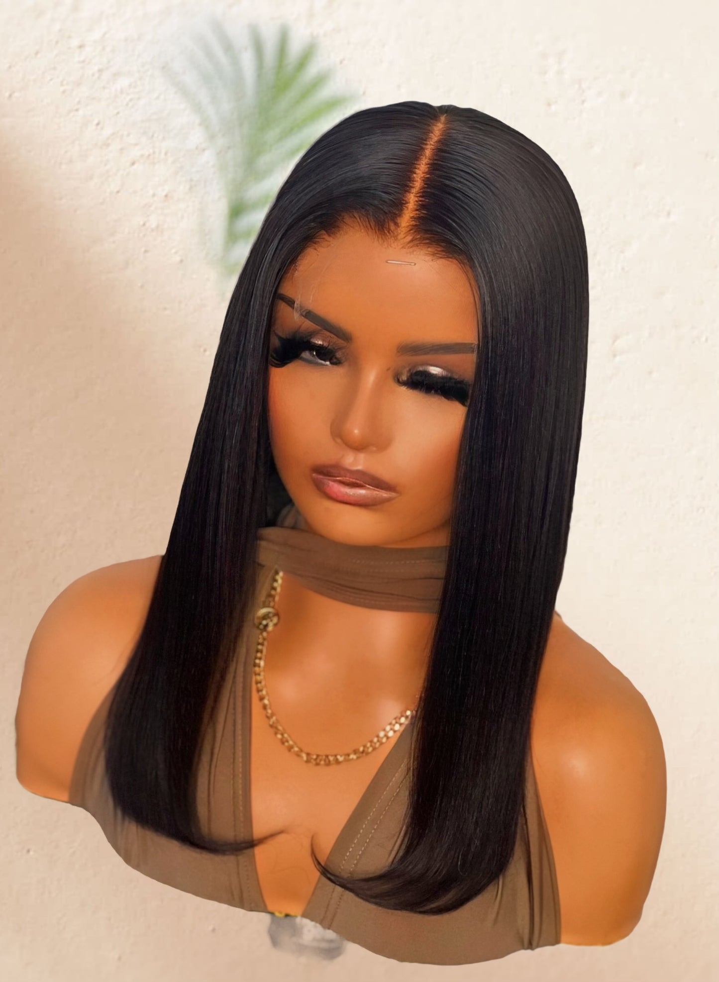 Luxury 5x5 Virgin Human Hair Closure Wig in natural black for women
