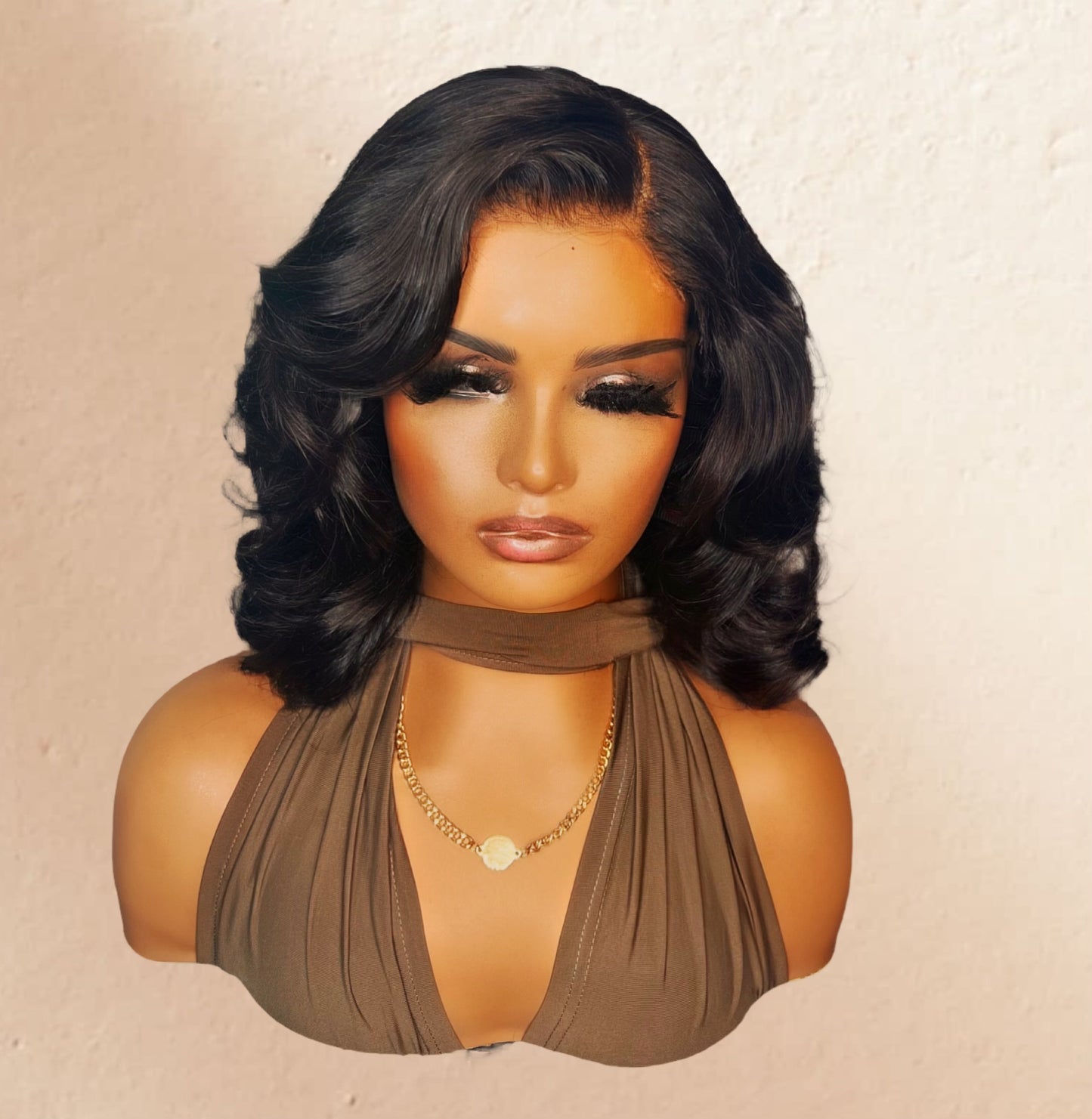 Luxury 5x5 everyday Virgin Human Hair Closure Wig in natural black for women