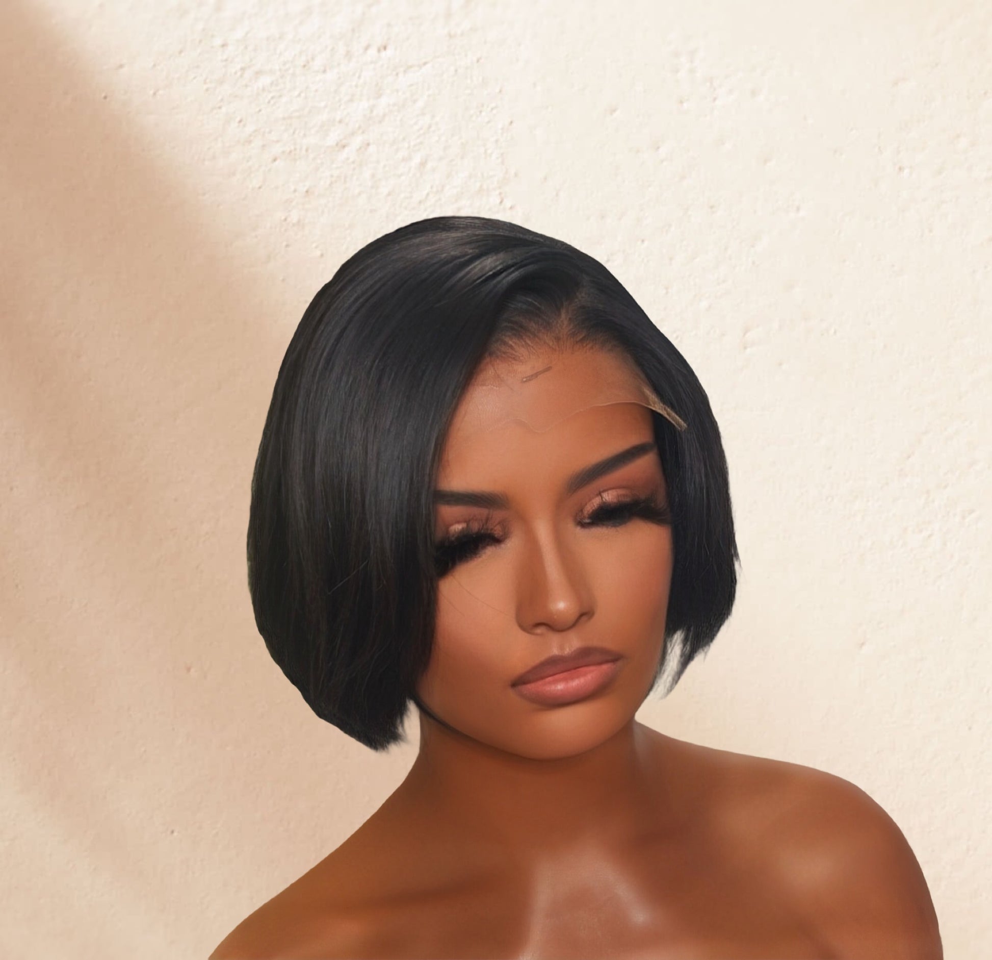 Women’s short pixie cut wig in natural black 