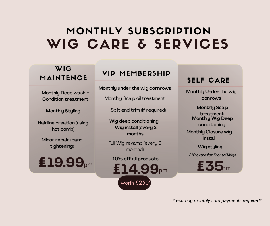 Monthly Wig Maintenance